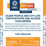 UNIC Pop-Up CityLabs: Older People and City Life: Participation and Access Challenges